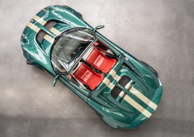 Lotus Elise S1 VVC MMC grün metallic von oben fotografiert mit verdeck geöffnet